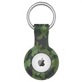 Étui Apple AirTag en Silicone avec Porte-clés - Camoflage Vert