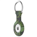 Étui Apple AirTag en Silicone avec Porte-clés - Camoflage Vert