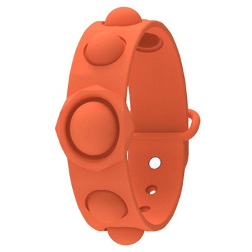 Bracelet en Silicone Pop It pour Enfants & Adultes - Orange