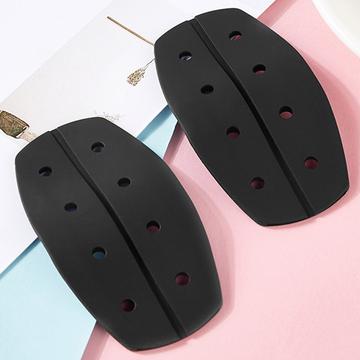 Épaulières en silicone pour bretelles de soutien-gorge - respirantes / noir