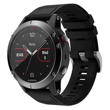 Bracelet en Silicone - Garmin Fenix 6 GPS/6 Pro GPS/5/5 Plus - Noir