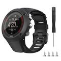 Sangle en silicone pour Suunto Ambit3 Peak/Sport/Vertical - Noir