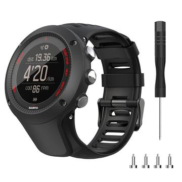 Sangle en silicone pour Suunto Ambit3 Peak/Sport/Vertical - Noir