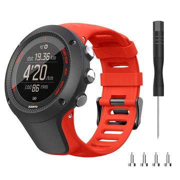 Sangle en silicone pour Suunto Ambit3 Peak/Sport/Vertical - Rouge