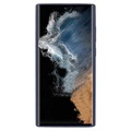 Coque Samsung Galaxy S22 Ultra 5G en Silicone Silky - Bleue Foncé