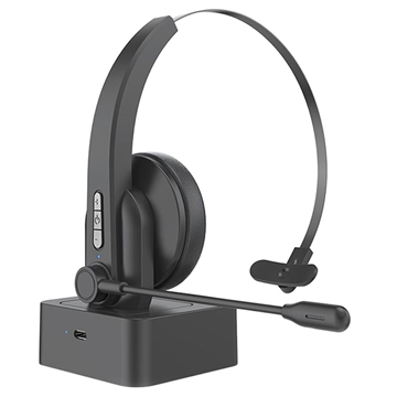 Oreillette Bluetooth à Oreille Unique avec Microphone et Base de Chargement OY631 - Noir