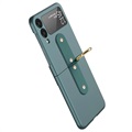 Coque Samsung Galaxy Z Flip3 5G avec Anneau Métallique - Verte