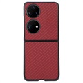 Coque Huawei P50 Pocket Svelte - Fibre de Carbone - Rouge