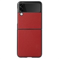 Coque Samsung Galaxy Z Flip3 Fine - Cuir Véritable - Rouge
