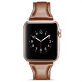 Bracelet Apple Watch Series 7/SE/6/5/4/3/2/1 en Cuir Fin - 45mm/44mm/42mm - Café