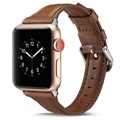 Bracelet Apple Watch Series 7/SE/6/5/4/3/2/1 en Cuir Fin - 41mm/40mm/38mm - Café