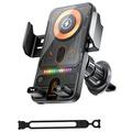 Support de téléphone de voiture Smart Sensor / Chargeur sans fil 15W - Noir