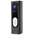 Smart Wireless Video Doorbell Camera with PIR Motion Sensor - Black