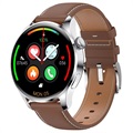 Smartwatch avec Bracelet en Cuir M103 - iOS/Android - Marrone