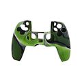 Etui de protection en silicone souple pour manette PS5 - Vert camouflage