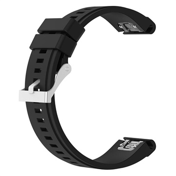 Bracelet Garmin Fenix 5X/Fenix 3 HR/Quatix 3/D2 en Silicone Souple - Noir