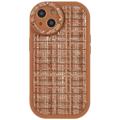 Coque iPhone 14 Plus en TPU Canvas - Marron