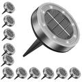 Lampes solaires au sol - 12 Pcs. - Lumière blanche