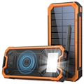 Batterie Externe Solaire/Chargeur Sans Fil YD-888W - 10000mAh - Orange