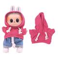 Sweat à capuche pour mini-figure Labubu 17cm - Rose Vif