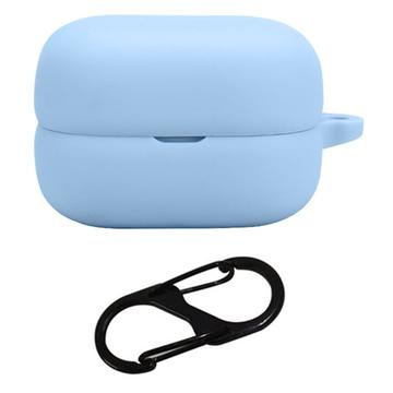 Étui Sony LinkBuds Open en Silicone avec Mousqueton - Bleu