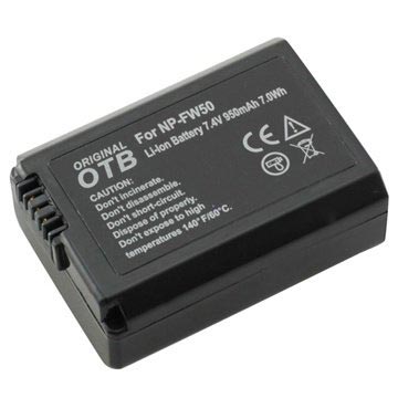 Sony NP-FW50 Batterie - Alpha 7S, a6000, a5100, NEX-5T - 950mAh