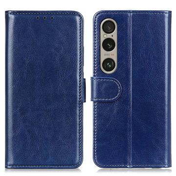 Étui Portefeuille Sony Xperia 1 VI avec Fermeture Magnétique  - Bleu foncé
