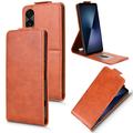 Étui à rabat vertical Sony Xperia 1 VII avec support - Marron