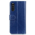 Étui Portefeuille Sony Xperia 10 III, Xperia 10 III Lite avec Support - Bleu