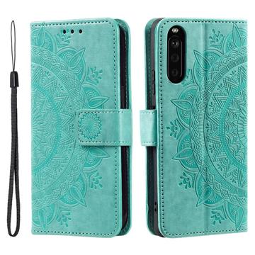 Étui Portefeuille Sony Xperia 10 VI Mandala Série - Vert