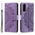 Étui Portefeuille Sony Xperia 10 VI Mandala Série - Violet