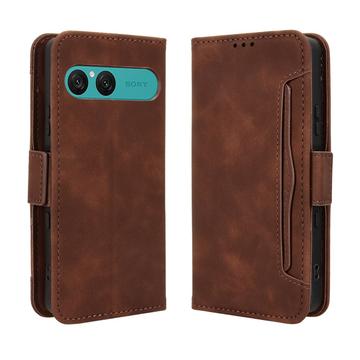 Étui portefeuille Sony Xperia 10 VII Porte-Cartes - Marron