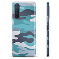 Coque Sony Xperia 5 II en TPU - Camouflage Bleu