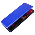 Étui à Rabat Sony Xperia 5 III - Fibre de Carbone - Bleu