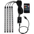 Bande Lumineuse Intérieur Néon pour Voiture - 4 Pièces, 36 LEDs