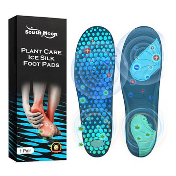 South Moon SOA06-A082-1-BK1 Semelles en soie glacée respirante / coussinets pour pieds anti-douleur