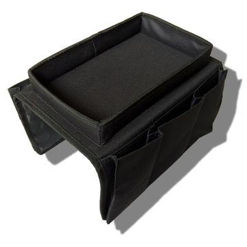 Organisateur d\'accoudoir de canapé peu encombrant avec poches multiples - Noir