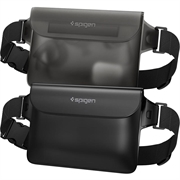 Sac banane étanche Spigen A620 avec sangle réglable - 2 pièces. - Noir / noir translucide