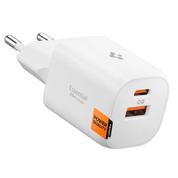 Spigen Essential EE352EU Chargeur mural à 2 ports 35W - Blanc