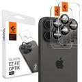 Protecteur d'Objectif iPhone 16 Pro/16 Pro Max Spigen Glas.tR Ez Fit Optik Pro - Noir / Rouge