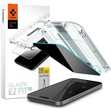 Protecteur d\'Écran iPhone 15 Pro Spigen Glas.tR Ez Fit Privacy