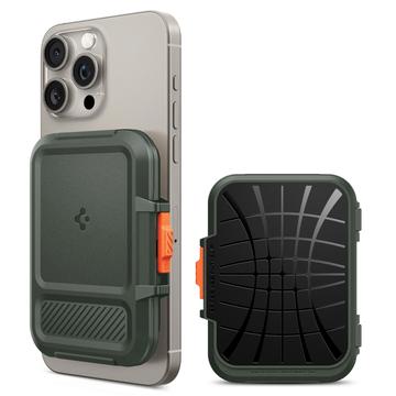 Spigen Lock Fit MagSafe Portefeuille et porte-cartes - Vert militaire