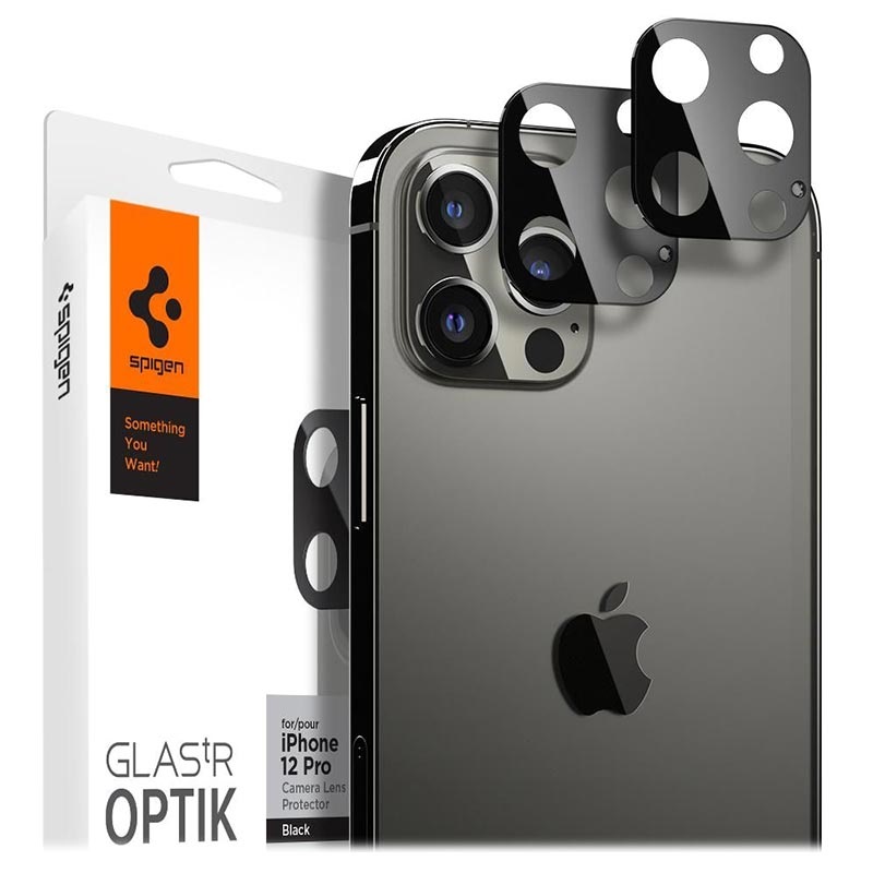 xinyunew Protecteur de caméra 2 pièces Caméra Arrière Protecteur pour iPhone 12 Pro Max 2020 6.7 Caméra, Film de Protection pour Appareil Photo sans Bulles Noir 9H Dureté 