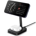 Spigen PF2100 ArcField MagFit Dual Wireless Charger Stand - Noir