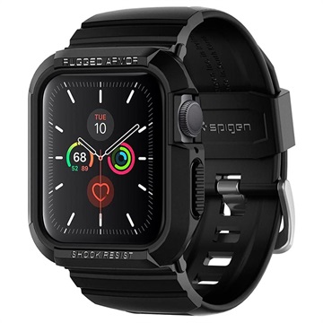 Coque Apple Watch 7/SE/6/5/4 en TPU Spigen Rugged Armor Pro - 40mm/41mm - Noir