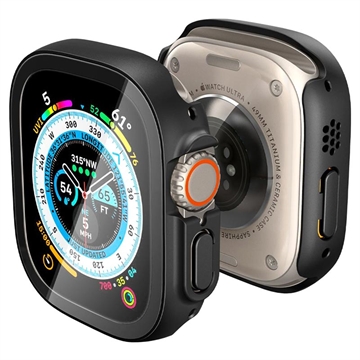 Coque Apple Watch Ultra/Ultra 2 Spigen Thin Fit 360 avec Protecteur d\'écran - 49mm - Noir