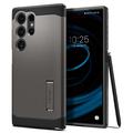 Coque Samsung Galaxy S24 Ultra Spigen Tough Armor - Métal Foncé
