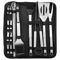 Ensemble d'Ustensils de Barbecue en Acier Inoxydable avec Sac - 20 Pcs.