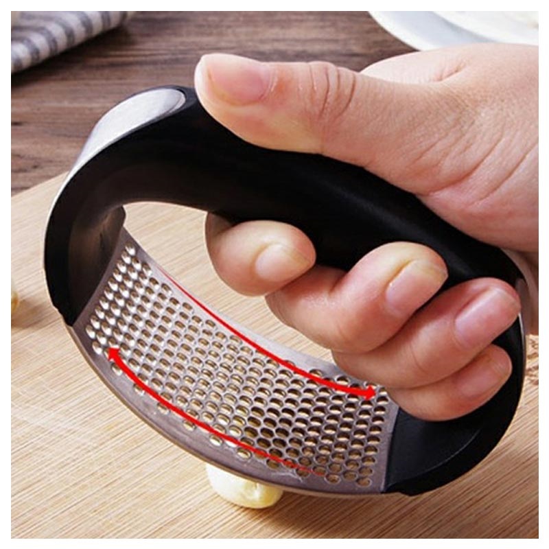 N/A Presse-ail en métal presseur Outil de Cuisine en Aluminium Gadgets de Cuisine poignée Ergonomique pour Un Effet de Levier et Une Compression Facile N/A Presse-ail en métal presseur Outil de Cuisine en Aluminium Gadgets de Cuisine poignée Ergonomique pour Un Effet de Levier et Une Compression Facile