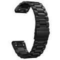 Bracelet Garmin Fenix 5/Forerunner 935 en Acier Inoxydable - 22mm - Noir